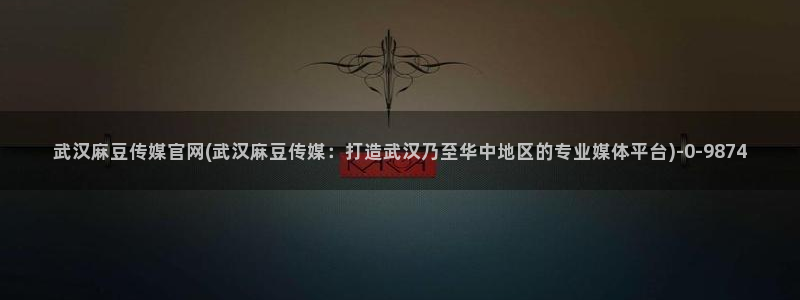 麻豆传媒直播官网01：武汉麻豆传媒官网(武汉麻豆传媒：打造武汉乃至华中地区的专业媒体平台)