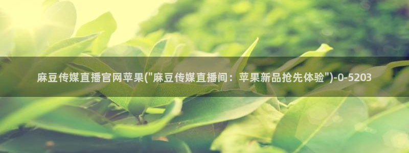 麻豆传媒ios官网：麻豆传媒直播官网苹果(\