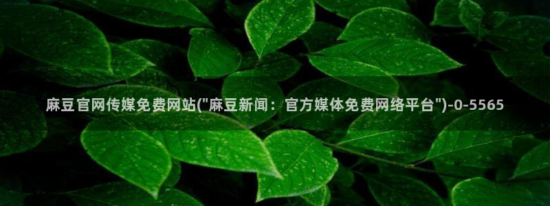 麻豆传媒ios官网：麻豆官网传媒免费网站(\