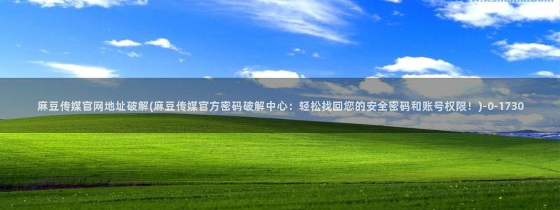 麻豆A 传媒官网进入：麻豆传媒官网地址破解(麻豆传媒官方密码破解中心：轻松找回您的安全密码和账号权限！)